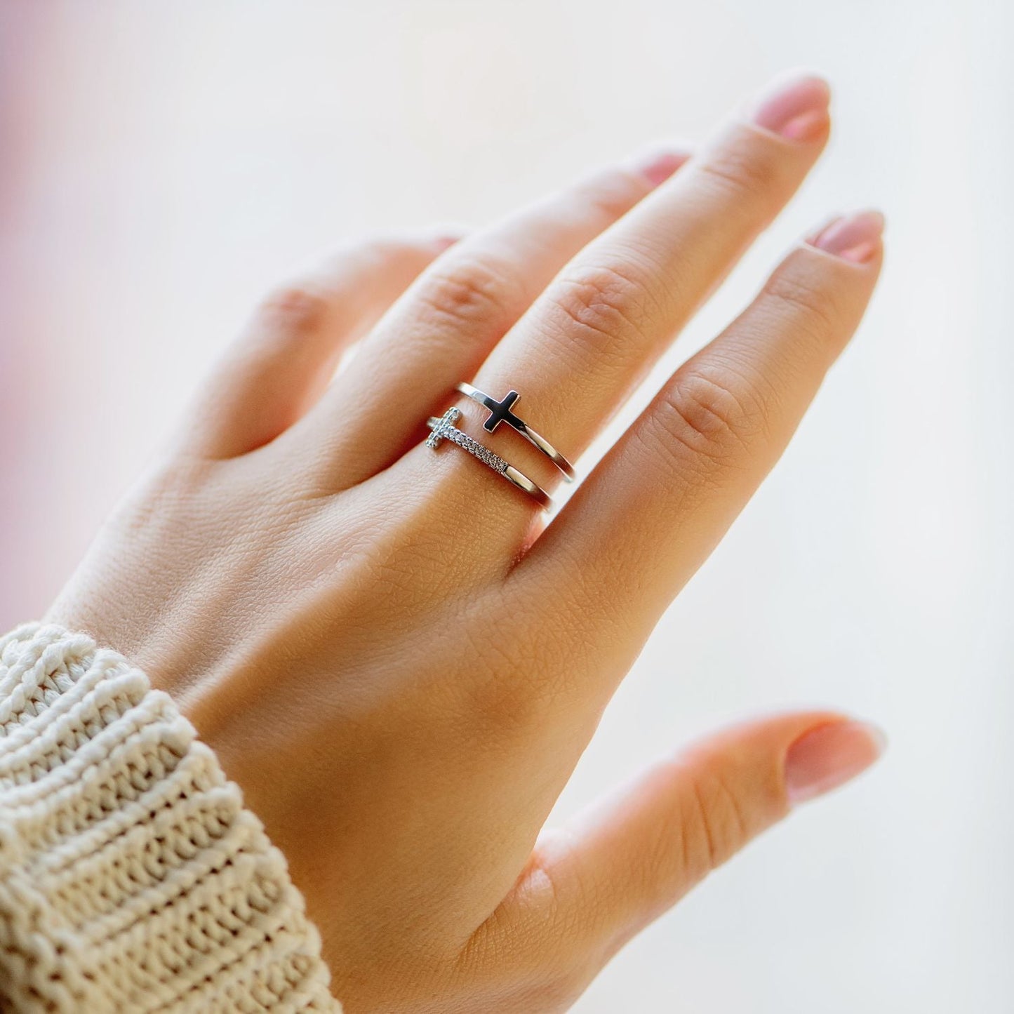 Voor mijn Dochter "Pray Through It" Tweeling Liefde-Band Ring