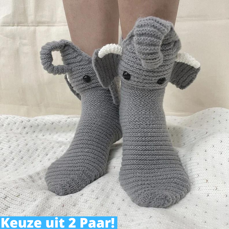 2 PAAR - Katoenen Knit Sokken | Een uniek cadeau voor de feestdagen!