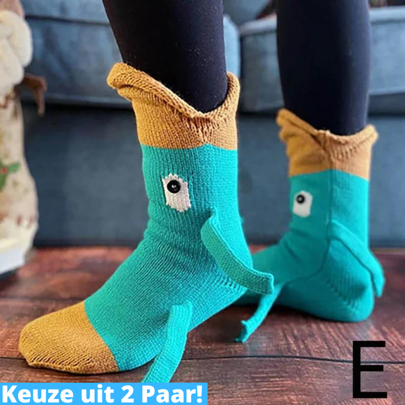 2 PAAR - Katoenen Knit Sokken | Een uniek cadeau voor de feestdagen!