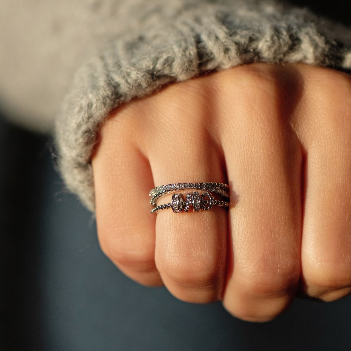 Voor mijn Dochter "Love & Protect" Fidget Ring