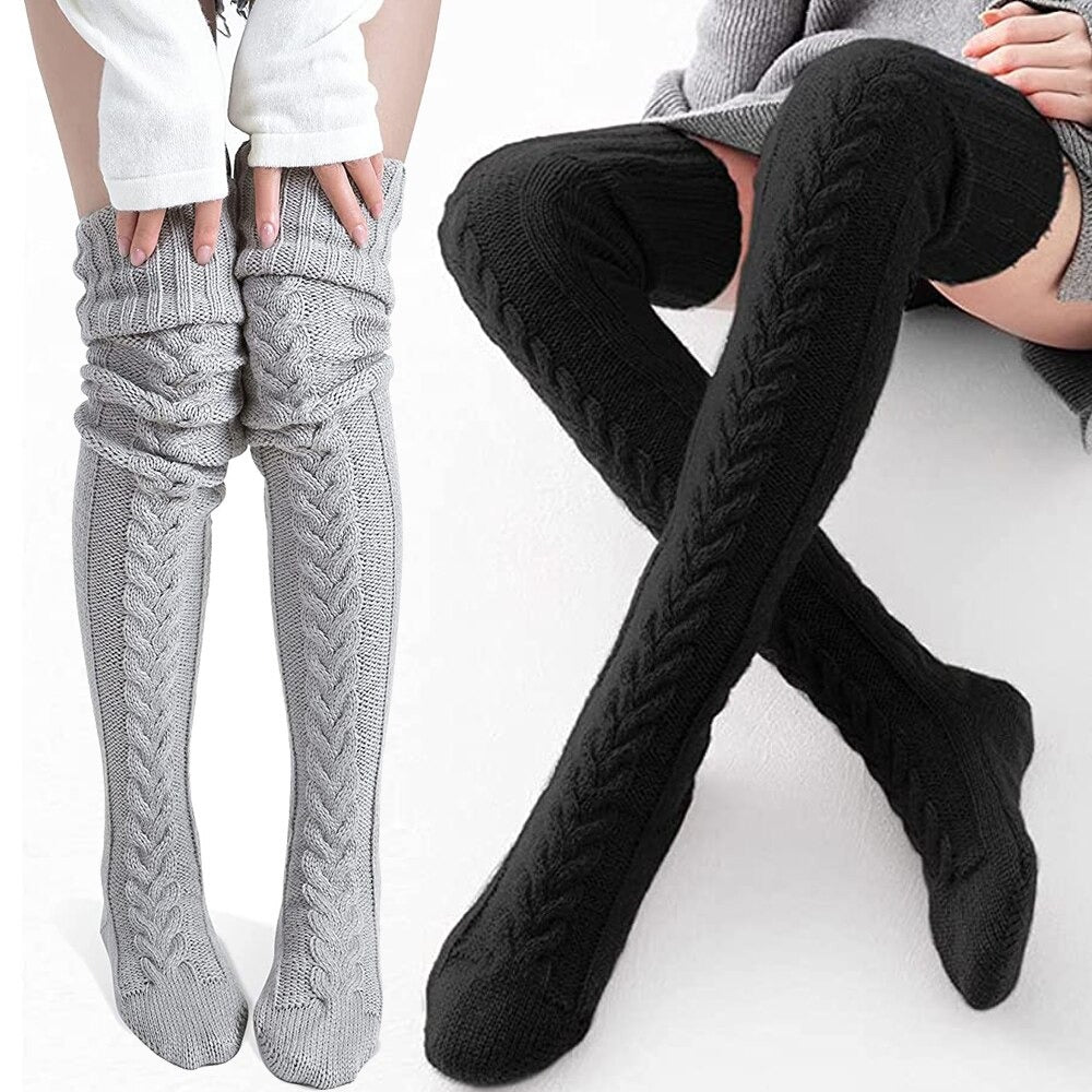 2 PAAR - Katoenen Knit Sokken | Heerlijk Warm & Comfortabel