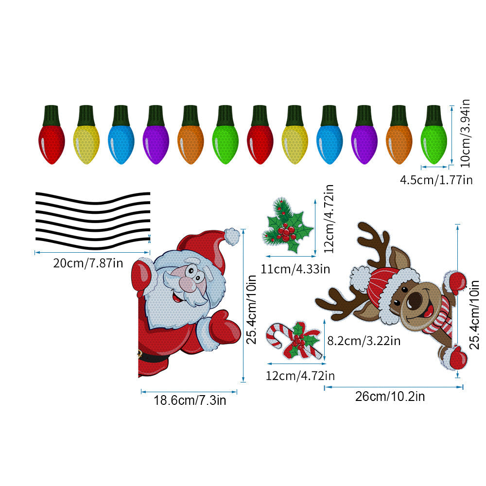 Christmas StickersFest™ | Reflecterende Kerst Lampenstickers Voor Optimale Kerstbeleving