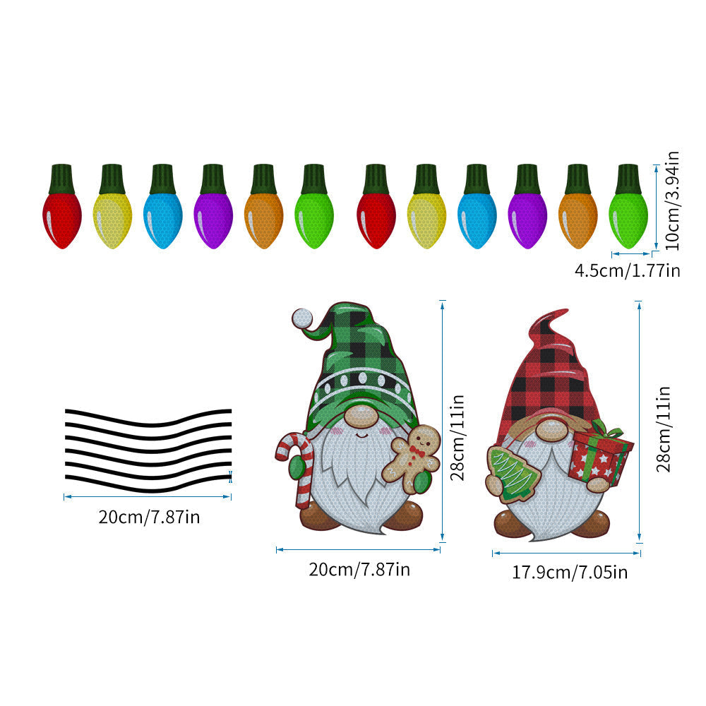 Christmas StickersFest™ | Reflecterende Kerst Lampenstickers Voor Optimale Kerstbeleving
