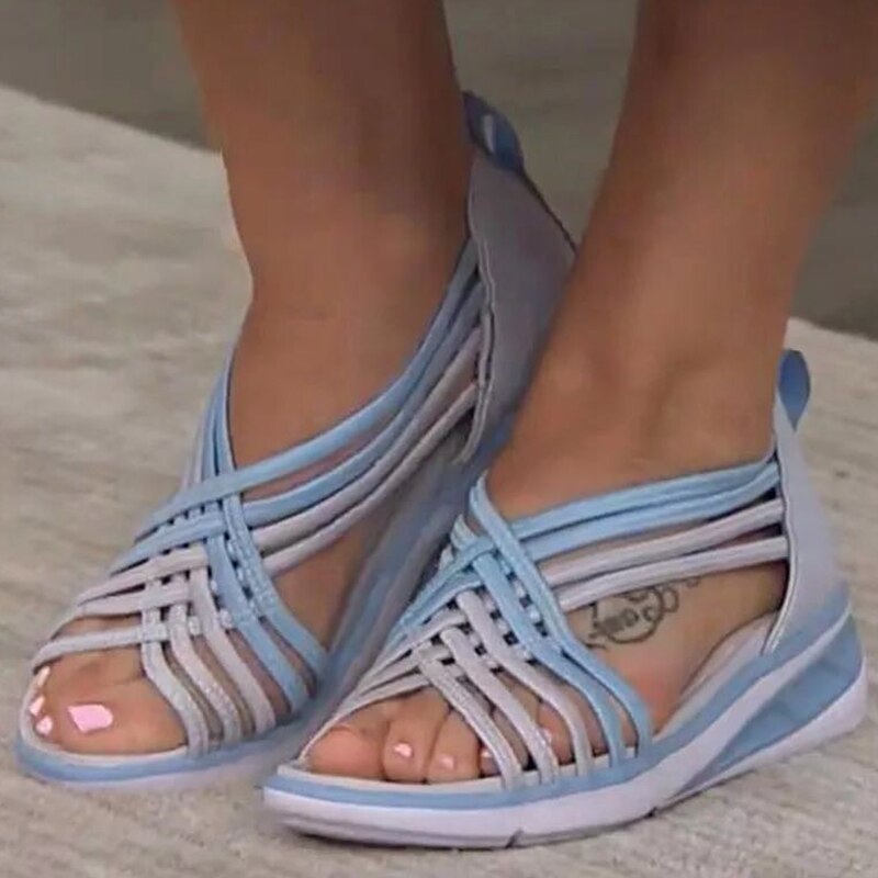 Gevlochten Vissengraad Sandalen