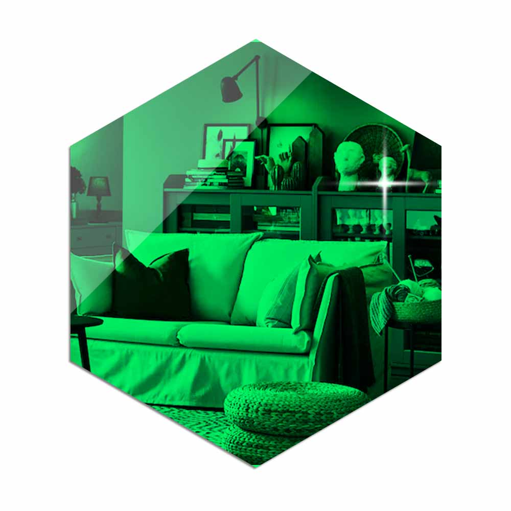 Hexagon Spiegel Stickers