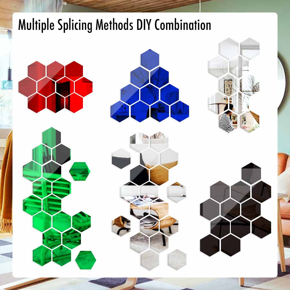 Hexagon Spiegel Stickers