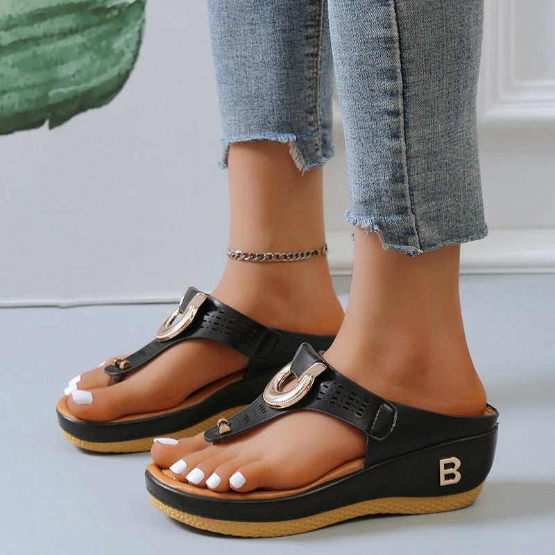 Elina - Comfortabele Ondersteunende Teenslippersandalen