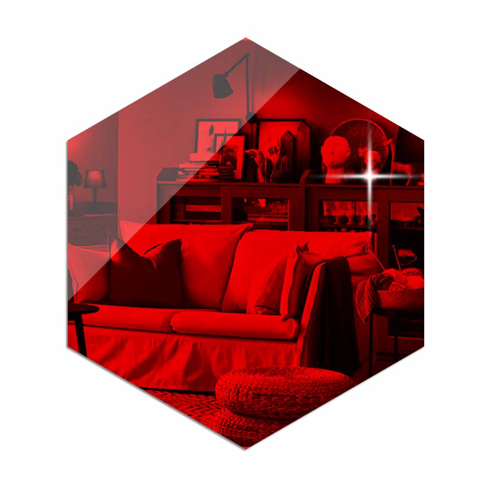 Hexagon Spiegel Stickers