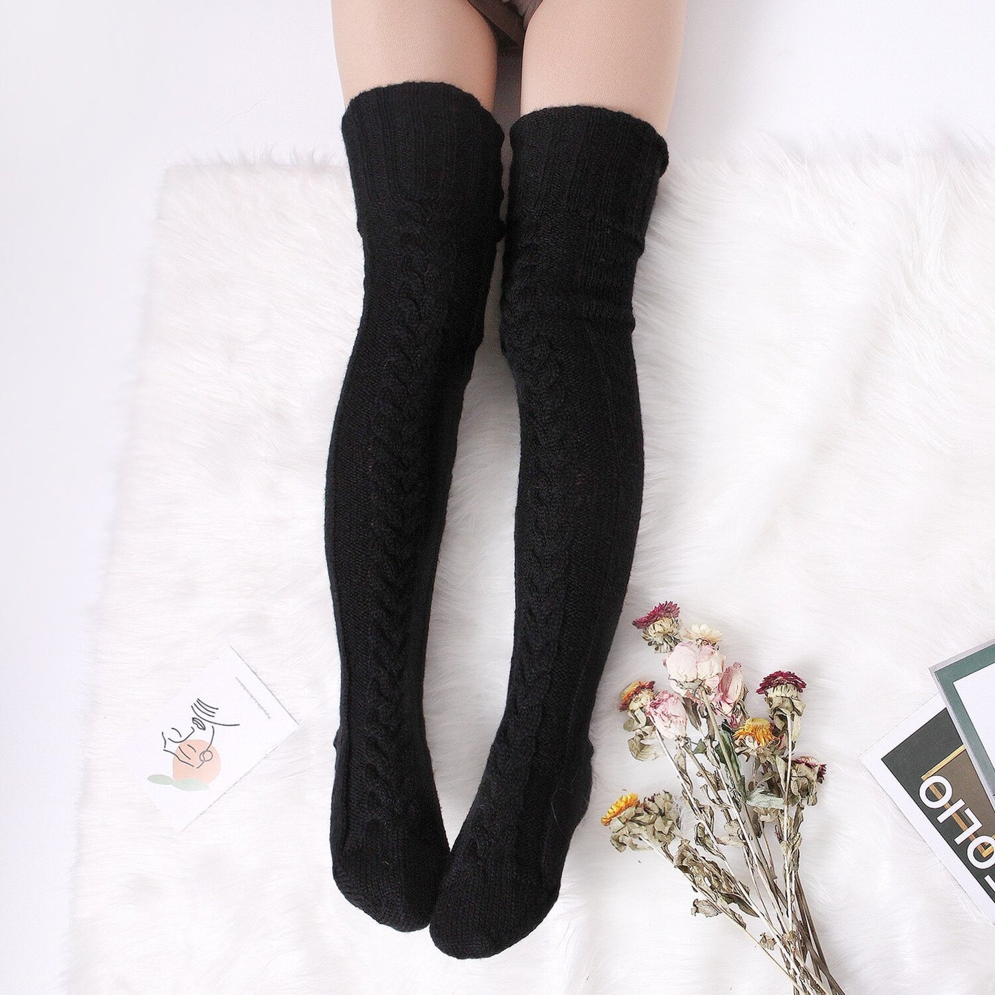 2 PAAR - Katoenen Knit Sokken | Heerlijk Warm & Comfortabel
