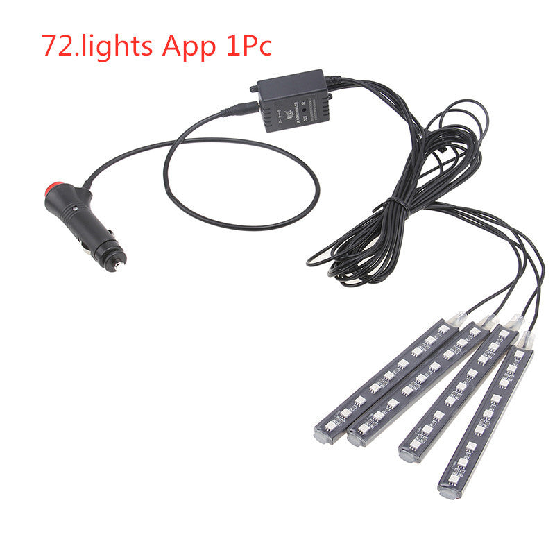 Wireless Remote Car RGB Lights LED Strip Neon Lamp Decorative Atmosphere Lights