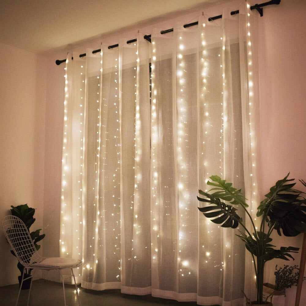 Decoración de cortina LED - ¡Incluye control remoto!