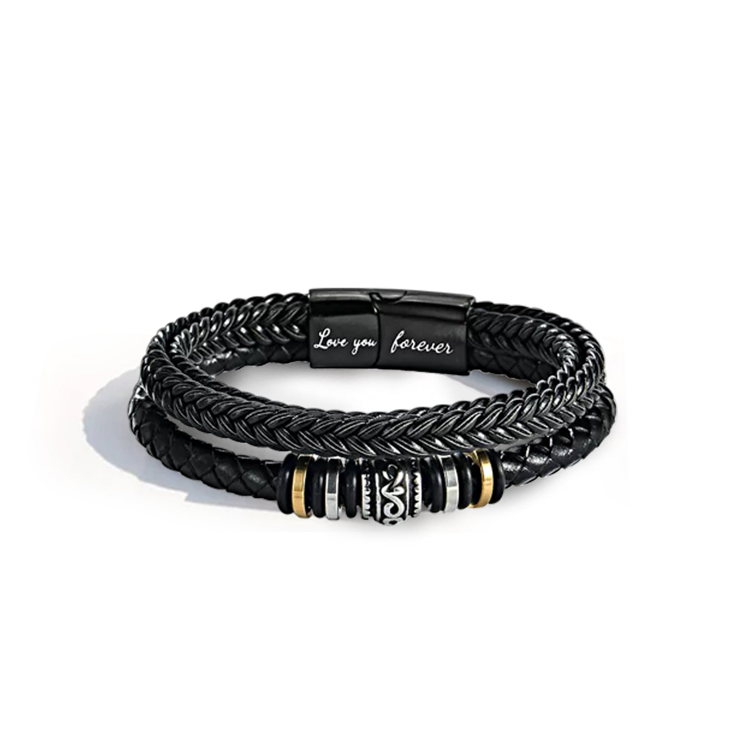 Voor Mijn Zoon "Love You Forever" Leren Armband