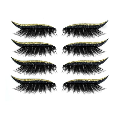 Herbruikbare eyeliner- en wimperstickers | Geef je ogen een onweerstaanbare upgrade | (4 paar/set)