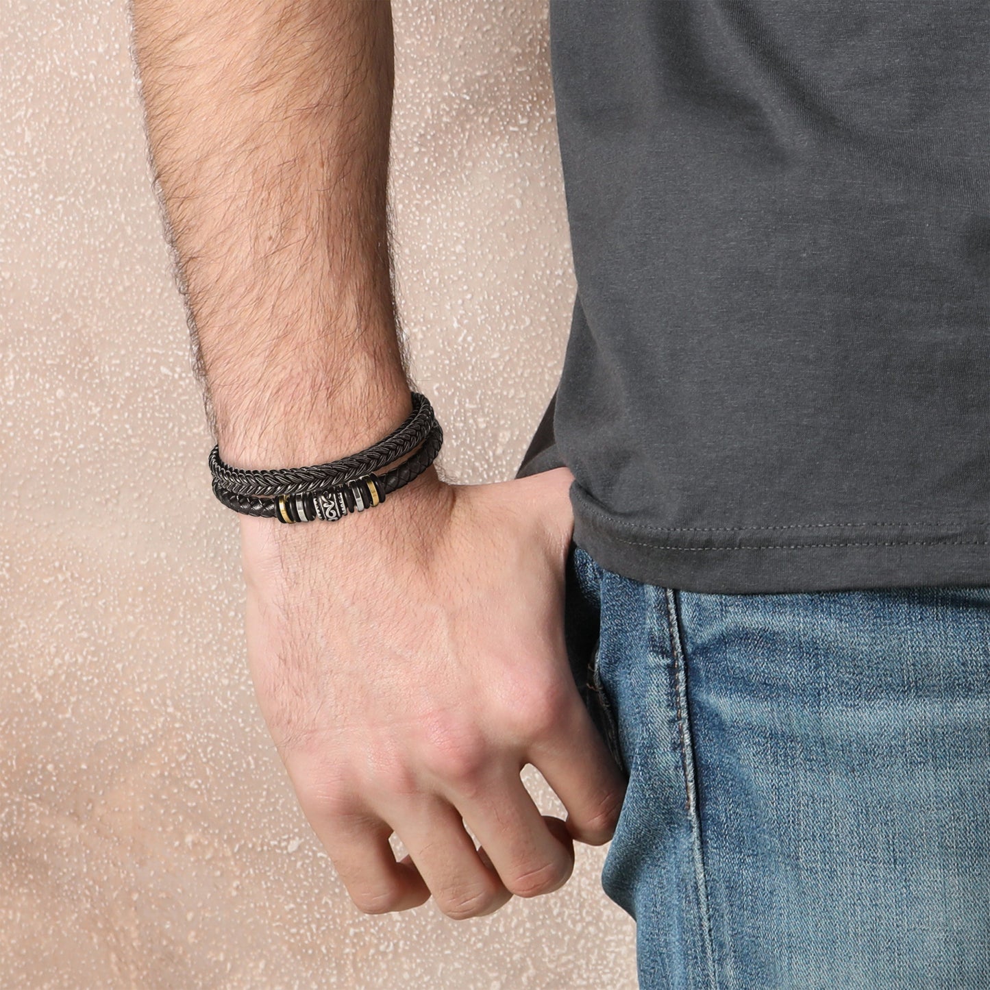 Voor Mijn Zoon "Love You Forever" Leren Armband