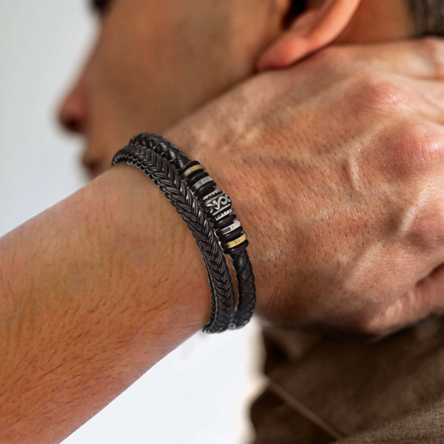 Voor Mijn Zoon "Love You Forever" Leren Armband