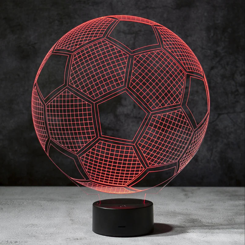 3D Voetbal Illusie Lamp | incl. 7 Kleuren Modus!