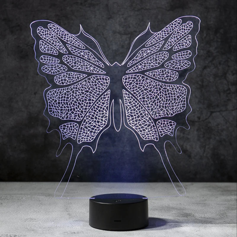 3D Vlinder Illusie Lamp | incl. 7 Kleuren Modus!