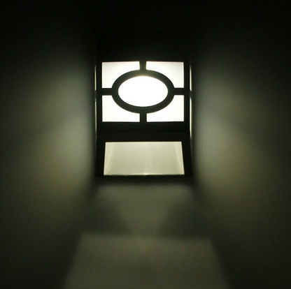Solar Wall Light 2LED Solar Pane Street Light Decorative Solar Fence Light