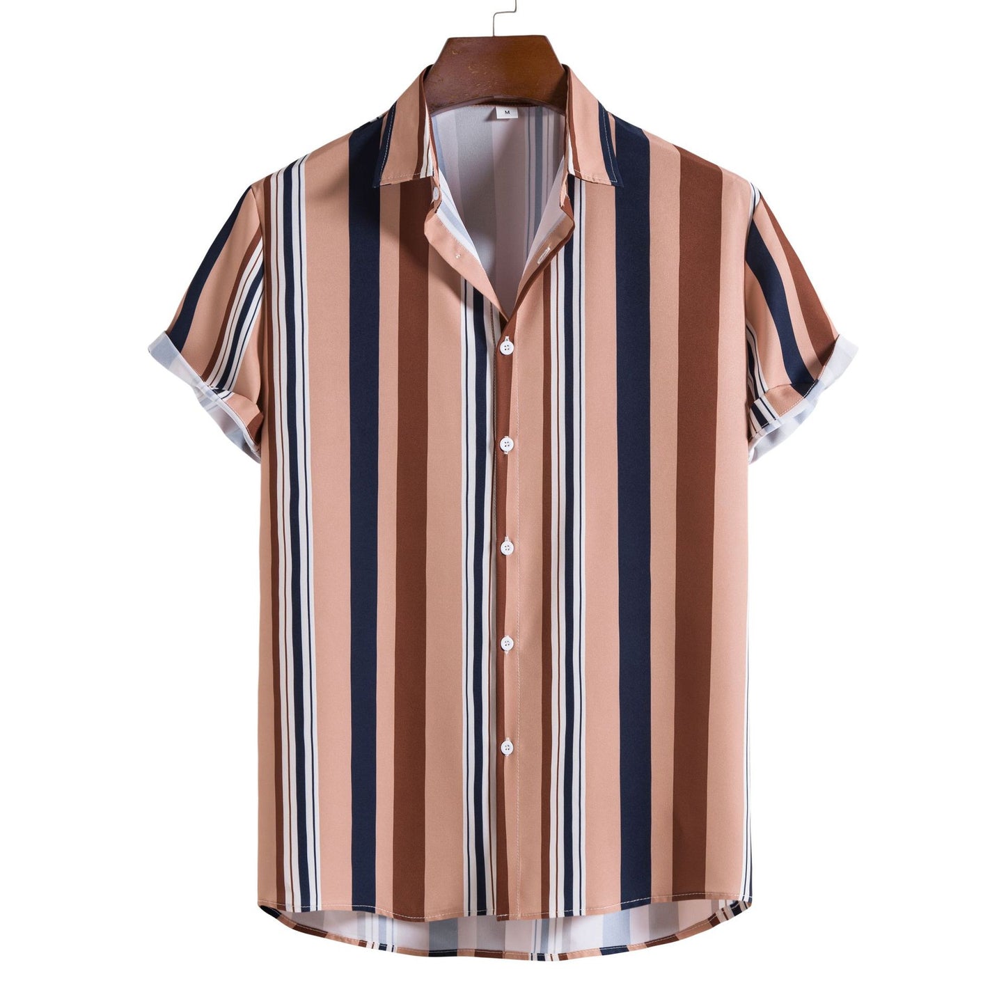Striped Shirt Men's Casual  Digital Printing