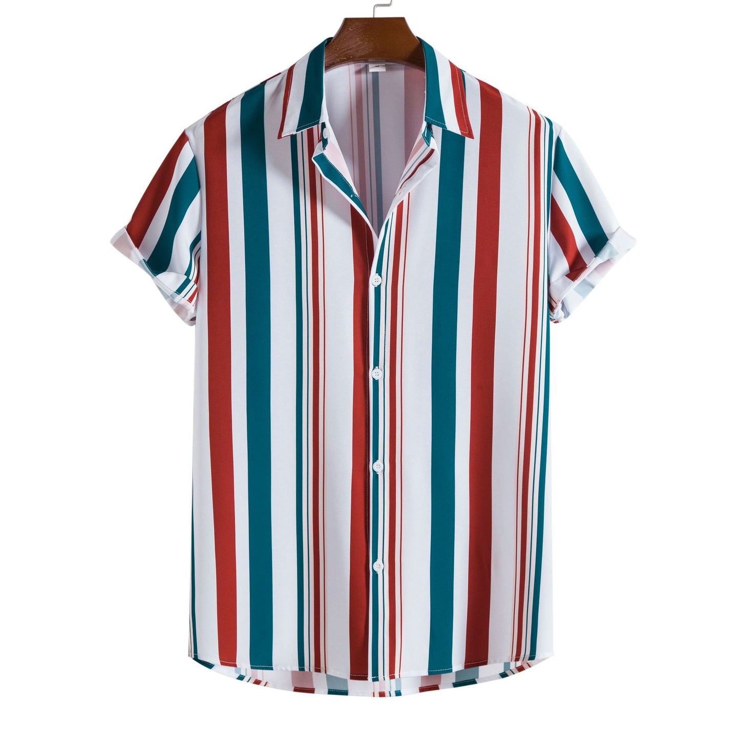 Striped Shirt Men's Casual  Digital Printing