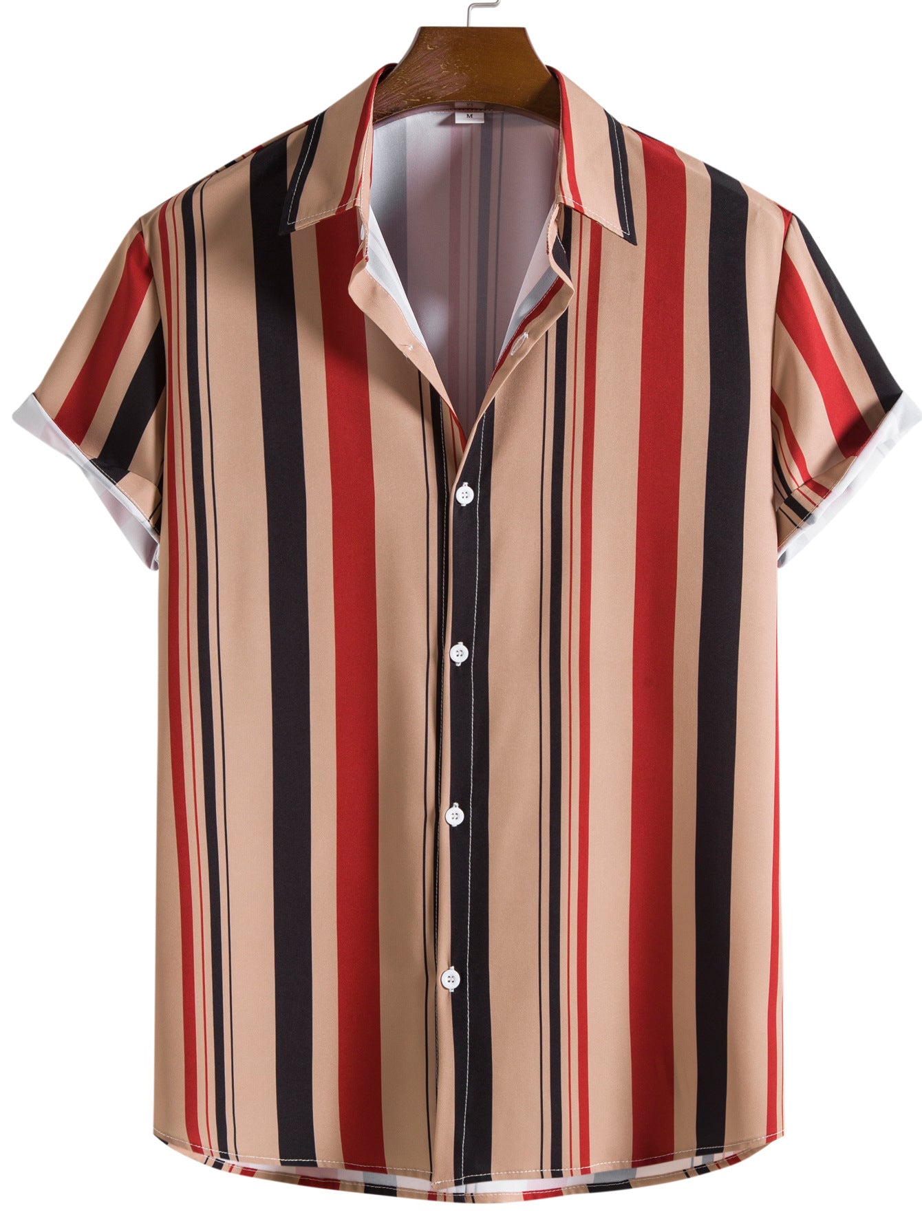 Striped Shirt Men's Casual  Digital Printing