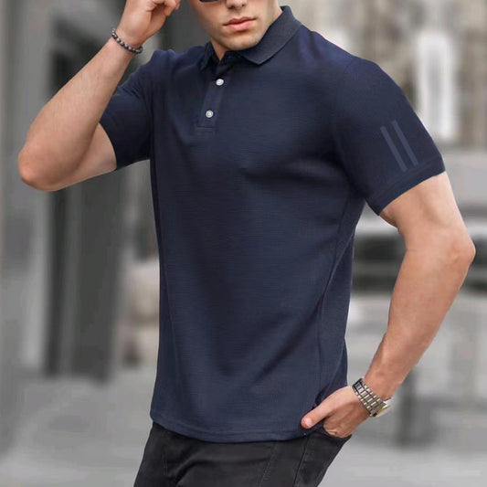 Summer Solid Polo Men's Short Sleeve