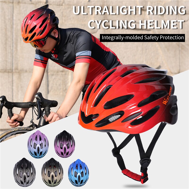 WEST BIKING Bicycle Helmet Road Mountain Bike Helmet Integrally-molded Cycling Helmet EPS Ultralight Men Women Sport Protection