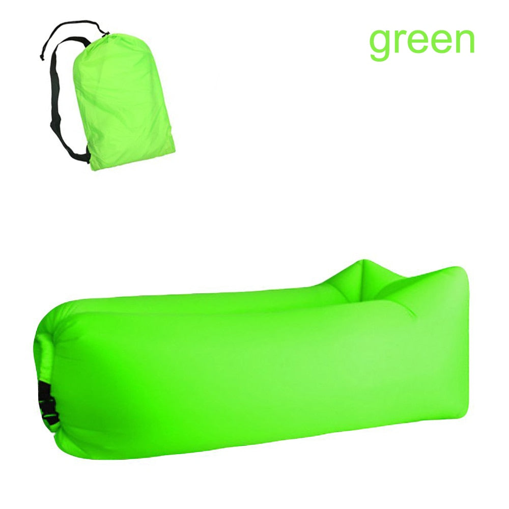 Camping Inflatable Lazy Sofa Outdoor Lazy Bag Ultralight Beach Camping Travel Sleeping Bag Air Bed Lounger Chair Sleep Camp Bag