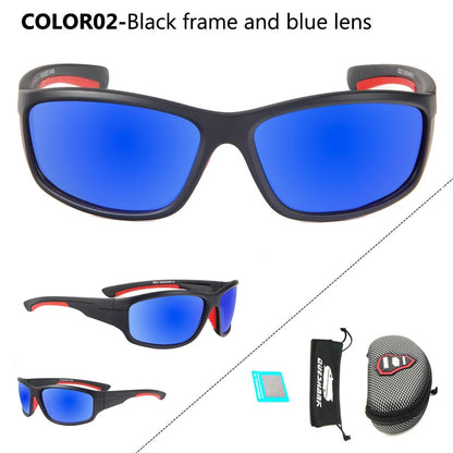 QUESHARK Men Polarized Fishing Sunglasses Hiking Angling Goggles Sports Cycling Fisherman Glasses Uv400 Fishing Eyewear