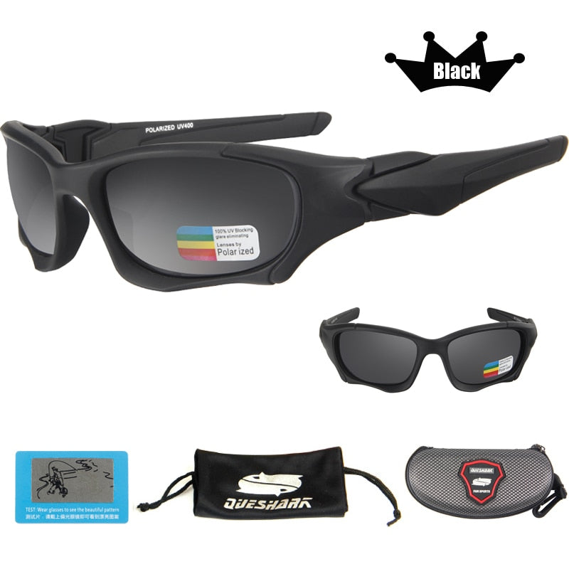QUESHARK UV400 UltraLight Men Women Sunglasses Polarized Fishing Glasses Sports Goggles Cycling Climbing Hiking Fishing Eyewear