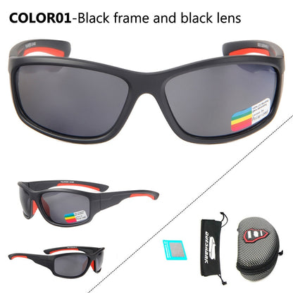 QUESHARK Men Polarized Fishing Sunglasses Hiking Angling Goggles Sports Cycling Fisherman Glasses Uv400 Fishing Eyewear