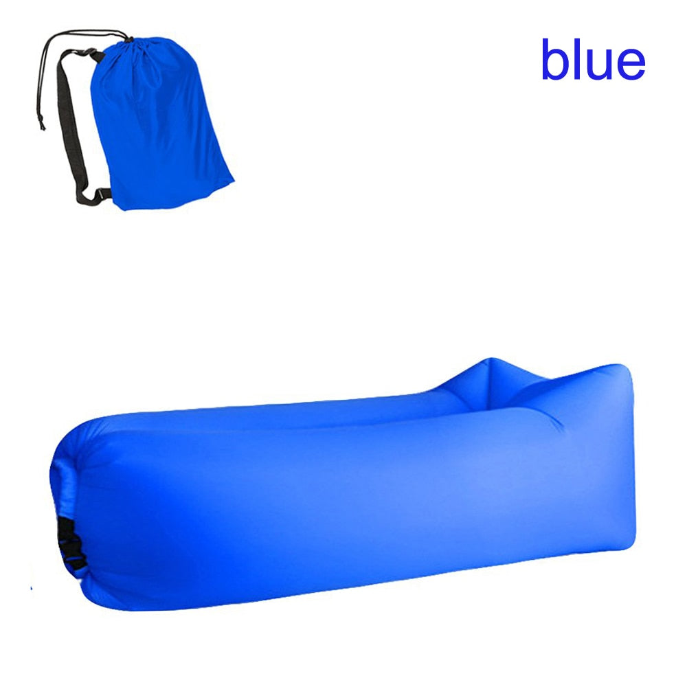 Camping Inflatable Lazy Sofa Outdoor Lazy Bag Ultralight Beach Camping Travel Sleeping Bag Air Bed Lounger Chair Sleep Camp Bag