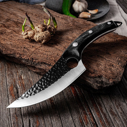 5.5&quot; Meat Cleaver Hunting Knife Handmade Forged Boning Knife Serbian Chef Knife Stainless Steel Kitchen Knife Butcher Fish Knife