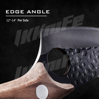 5.5&quot; Meat Cleaver Hunting Knife Handmade Forged Boning Knife Serbian Chef Knife Stainless Steel Kitchen Knife Butcher Fish Knife
