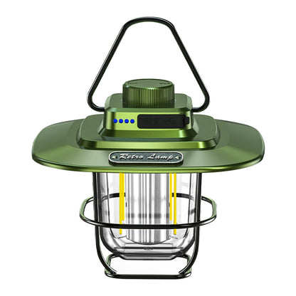 Mini Vintage Metal Hanging Lanterns 2000mAh Portable Camping Lamp USB Rechargeable Waterproof Outdoor Garden Lamp Tent Light