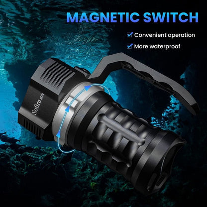 Sofirn SD01 6000LM Powerful Diving Light 3* SST40 LED Dive Flashlight Underwater Torch 4 Modes Magnetic Control Switch