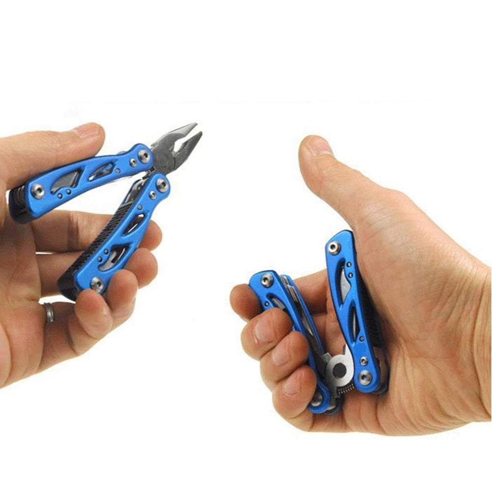 12 in 1 Outdoor Camping Survival Tools Portable Mini Multitool 420 Stainless Steel Cutter Pliers Knife Screwdriver Bottle Opener