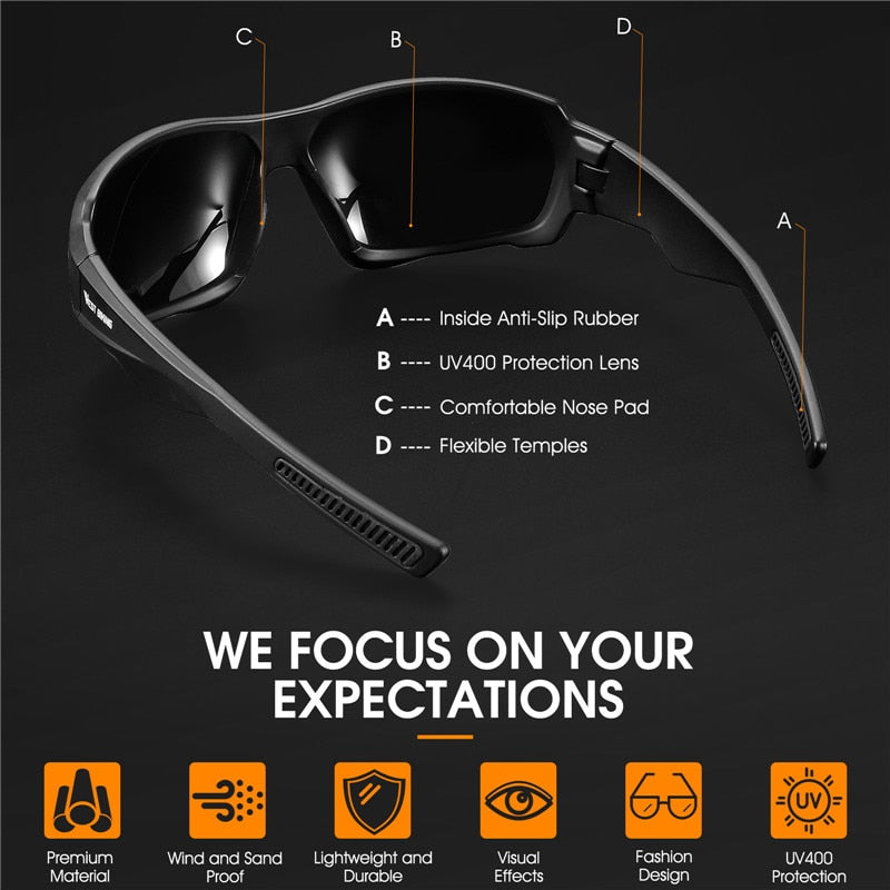 WEST BIKING Cycling Glasses Men Women Polarized UV 400 Eyewear Bike Goggles Outdoor Sports Sunglasses Goggles Bicycle Glasses