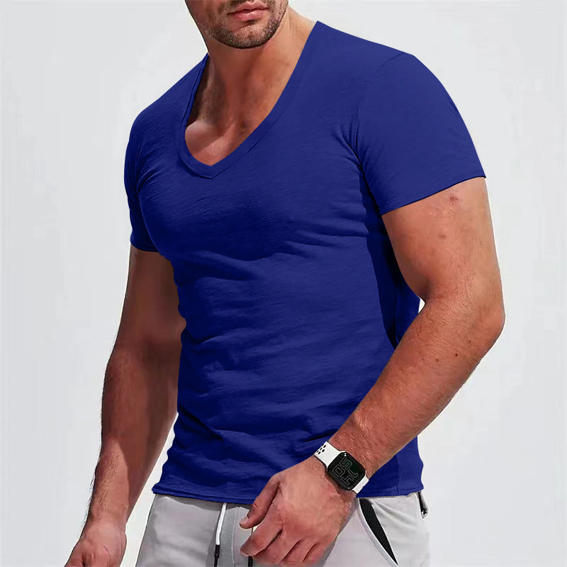 Slim Fit Thin Casual T-shirt Short Sleeve Top