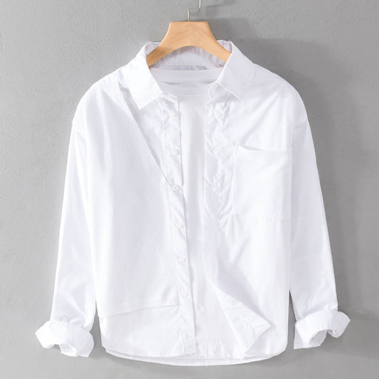 Youth Cotton Shirt Loose And Comfortable Men's Top