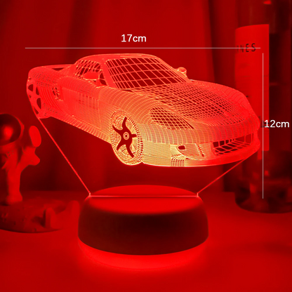 3D Sportwagen Illusie Lamp | incl. 7 Kleuren Modus!