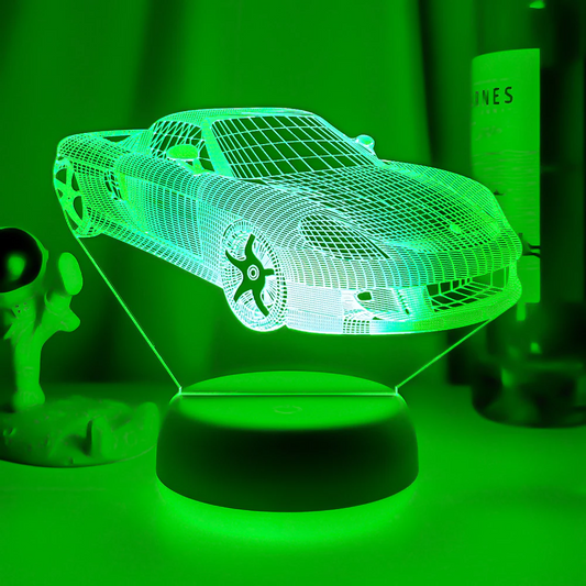 3D Sportwagen Illusie Lamp | incl. 7 Kleuren Modus!