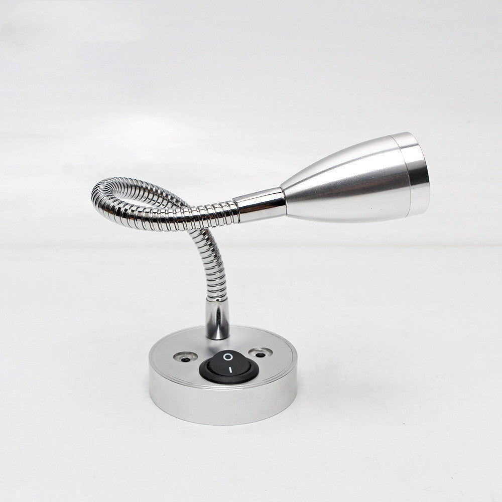 Luz de tubo LED Luz de punto pequeño Luz de pared Luz de pared Luz de lectura LED RV 12v 1w con interruptor Luz de lectura de yate