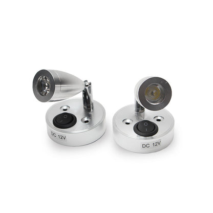 Luz de tubo LED Luz de punto pequeño Luz de pared Luz de pared Luz de lectura LED RV 12v 1w con interruptor Luz de lectura de yate