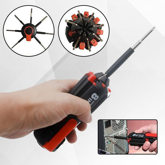 8 in 1 Screwdriver - With Built-in Flashlight
