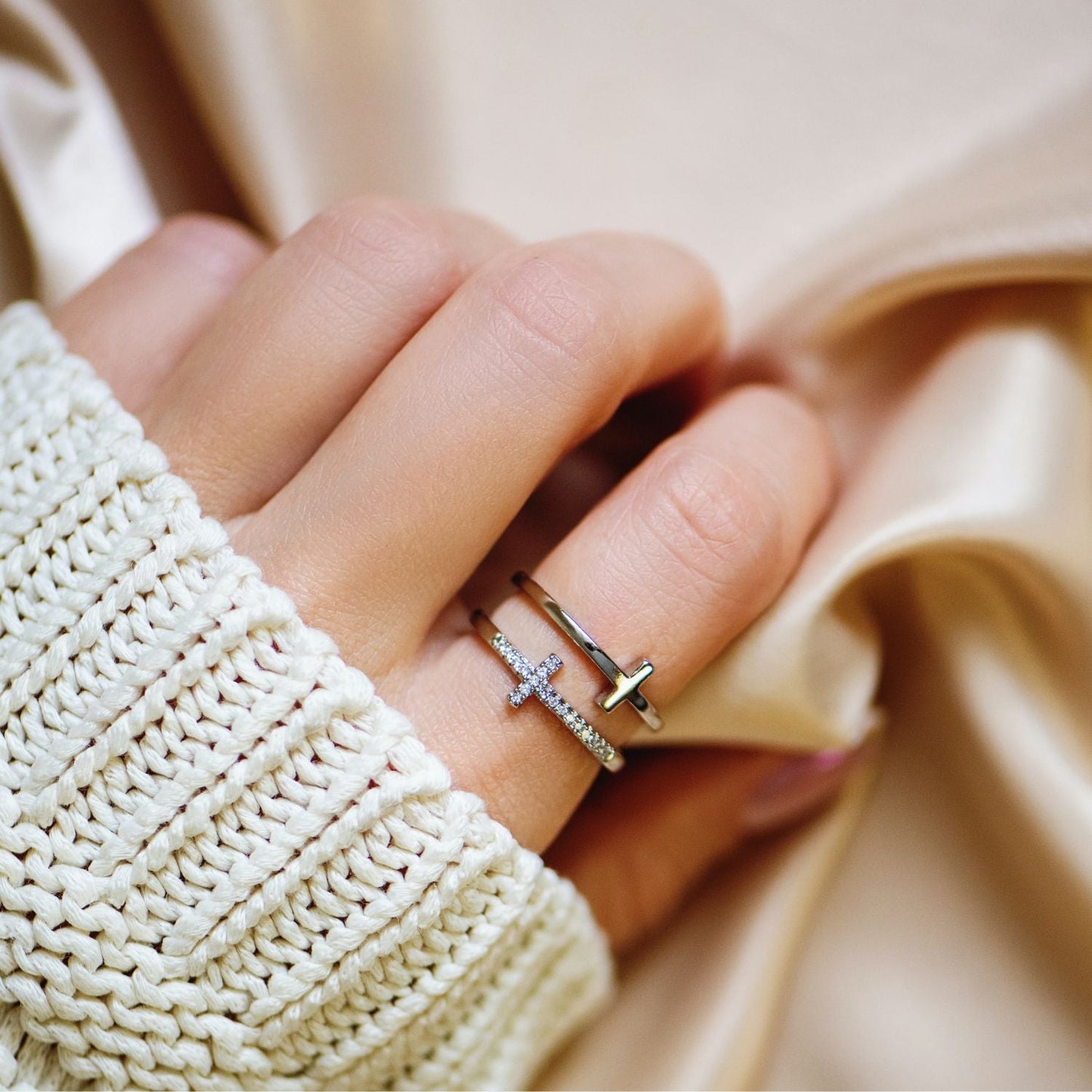 Voor mijn Dochter "Pray Through It" Tweeling Liefde-Band Ring