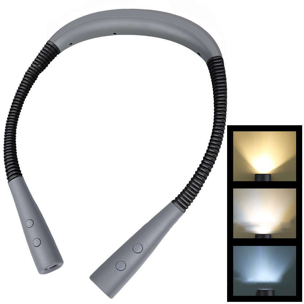 Estudiante de carga USB que lee la luz de lectura LED portátil