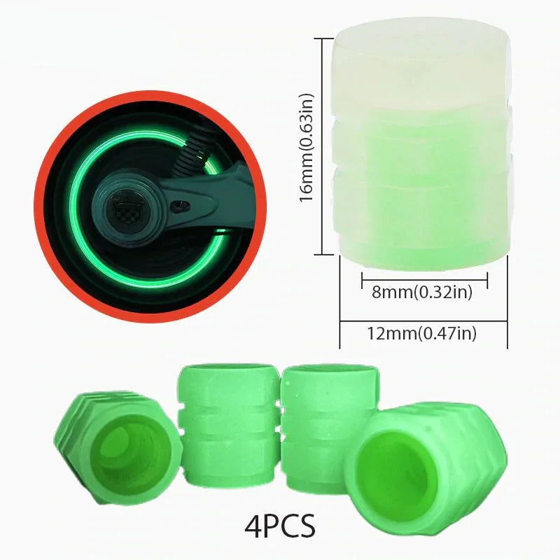 Universele fluorescerende ventieldopjes