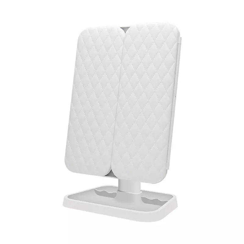 Vanity Mirror™ | Trifold Make-up Mirror with tri-color LED lighting