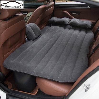Bymaocar Inflatable car mattress  outdoor camping inflatable bed PVC flocking Multifunctional Car inflatable bed car accessories